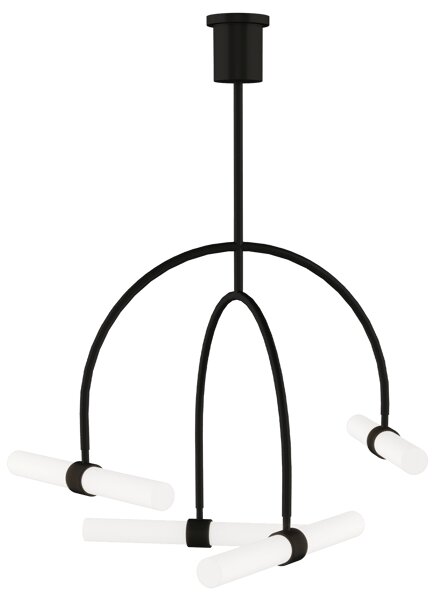 Calumn 4 Light Chandelier Nightshade Black, Chandelier, 4 Light - Andrew Martin