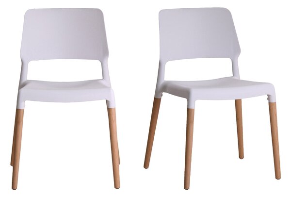 Reims Set of 2 Dining Chairs White