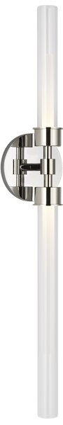 Linger Double Wall Light Nickel, Wall Light, Polished Nickel - Andrew Martin