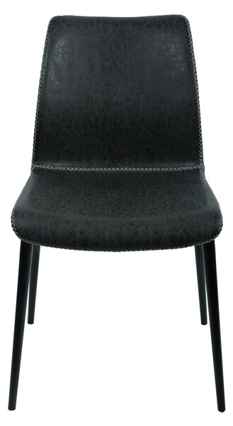 Venice Dining Chair, Faux Leather Black