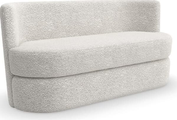 Etta Bench, Sofa, White - Andrew Martin Boucle