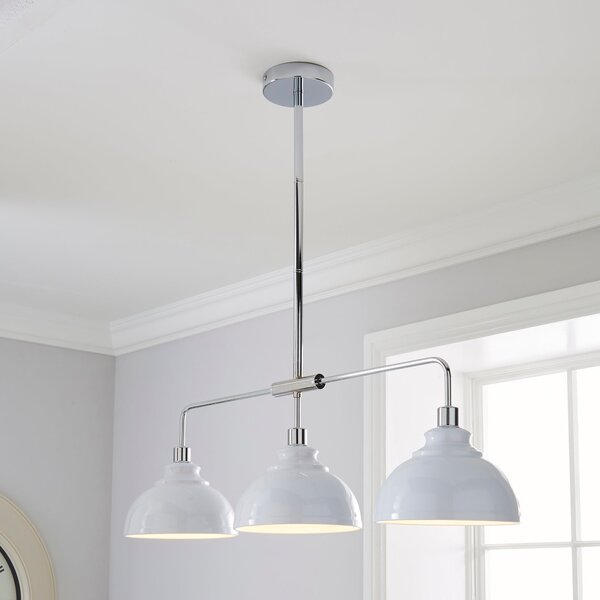 Galley 3 Light Diner Ceiling Fitting White