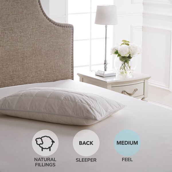 Dorma Down Surround Memory Foam Medium-Support Pillow White
