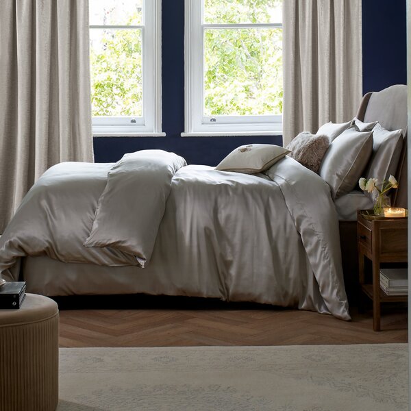 Dorma Silver 100% Silk Duvet Cover Silver