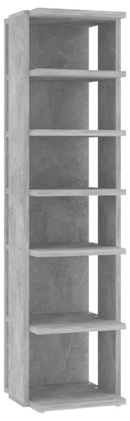 Shoe Cabinet Concrete Grey 27.5x27x102 cm Engineered Wood