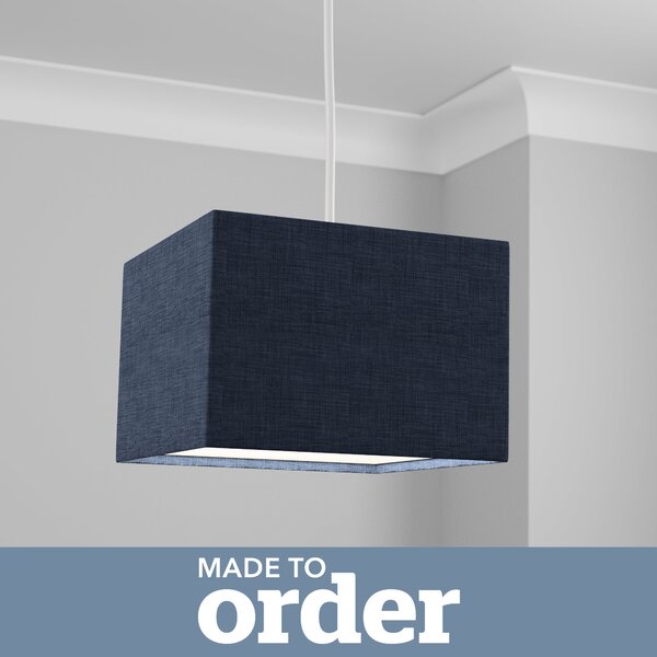 Made to Order 30cm Square Lamp Shade Blue