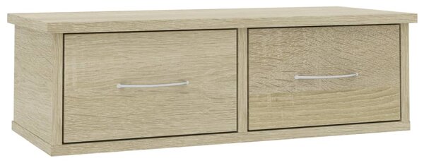 Wall-mounted Drawer Shelf Sonoma Oak 60x26x18.5 cm Engineered Wood