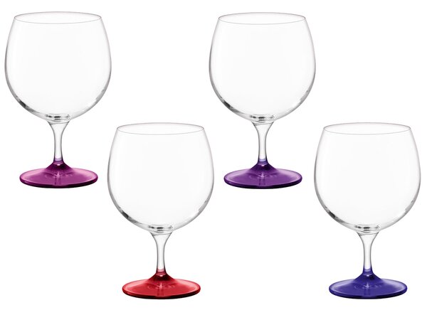 Set of 4 LSA Coro Balloon Berry Gin Glasses Clear