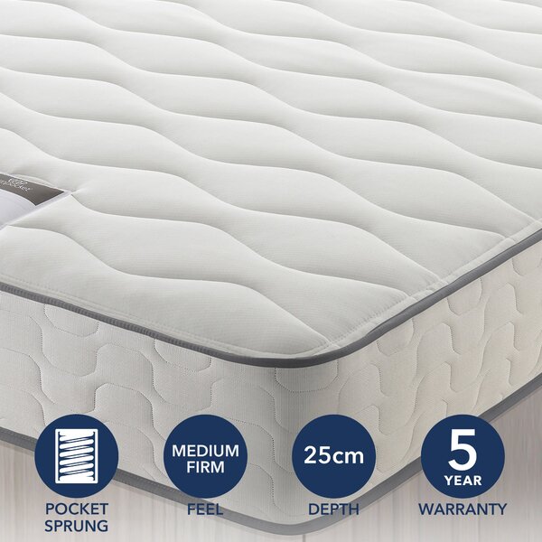 Silentnight Medium Firm 800 Pocket Mattress White