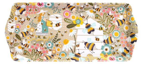 Ulster Weavers Bee Keeper Tray White/Yellow/Pink