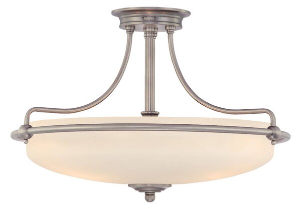 Griffin semi-flush ceiling lamp, nickel, Ø 57 cm