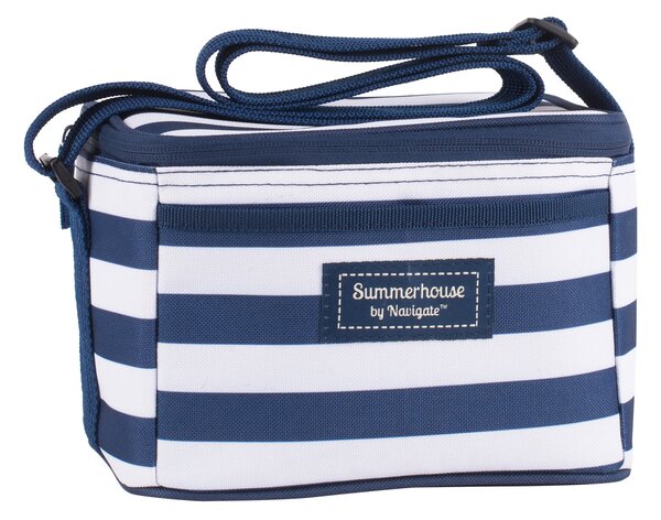 Coast Navy Striped Insulated Cool Bag Blue and White