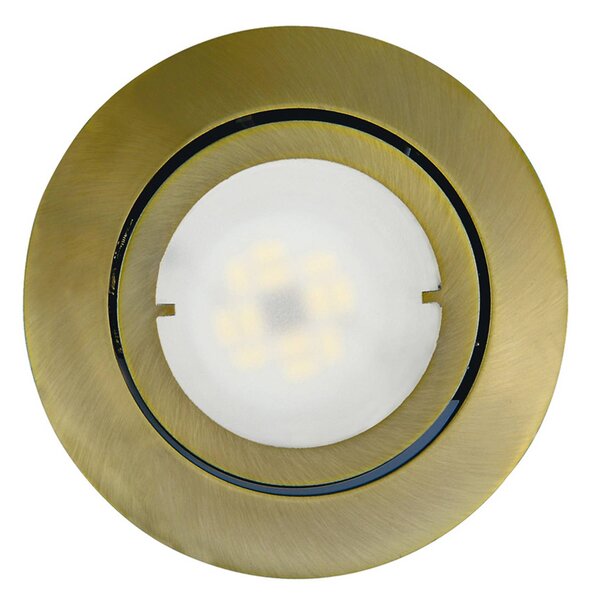 Pivotable LED recessed light Joanie, antique brass