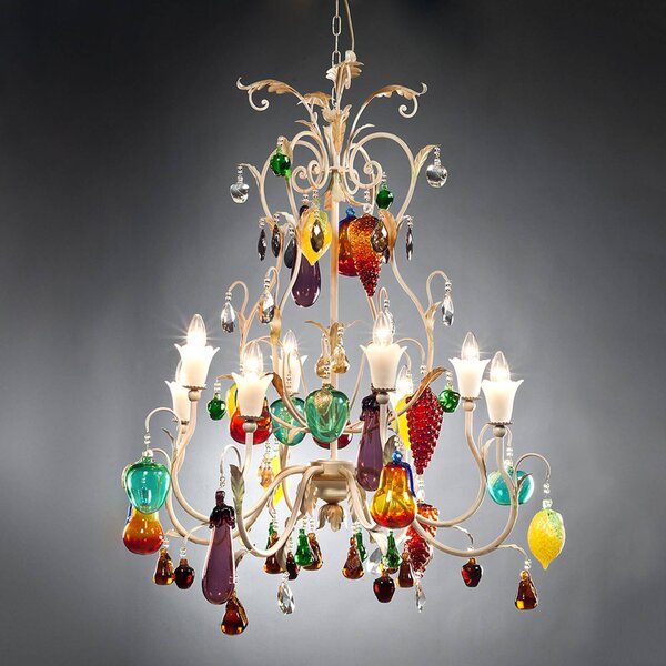 Meldra striking design chandelier eight-bulb