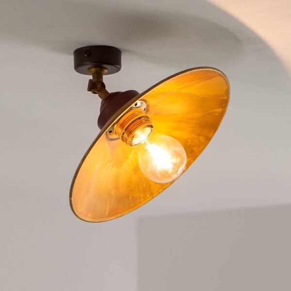 Ceiling lamp RUA made of oxidized brass