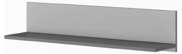 Pearl Wooden Wall Shelf In Matt Grey