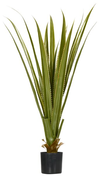 HOMCOM Artificial Agave Succulent Plant, Fake Desk Plants for Home Indoor Outdoor Decoration, 15x15x90cm, Green