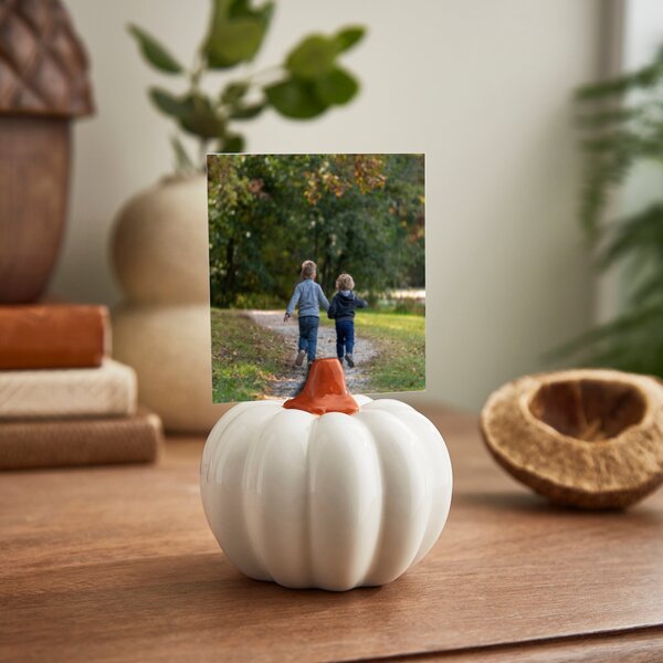 Cream Pumpkin Photo Holder Cream