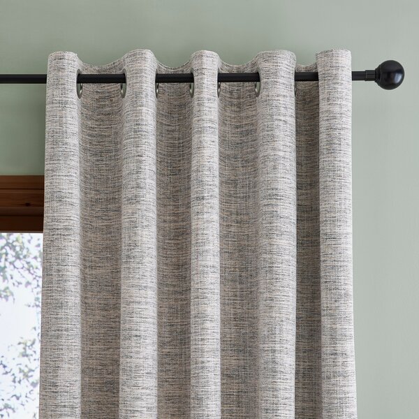 Doha Natural Eyelet Curtains Beige