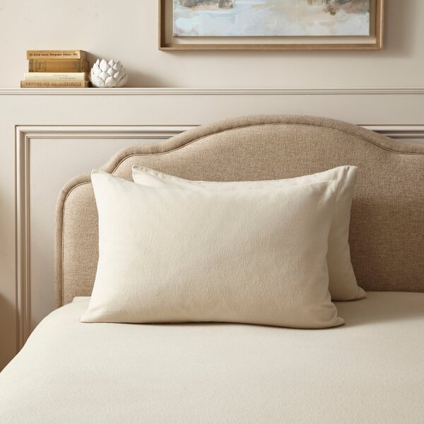 Simply Brushed Cotton Standard Pillowcase Pair Natural