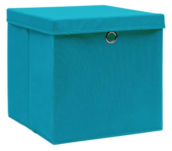 Storage Boxes with Covers 4 pcs 28x28x28 cm Baby Blue