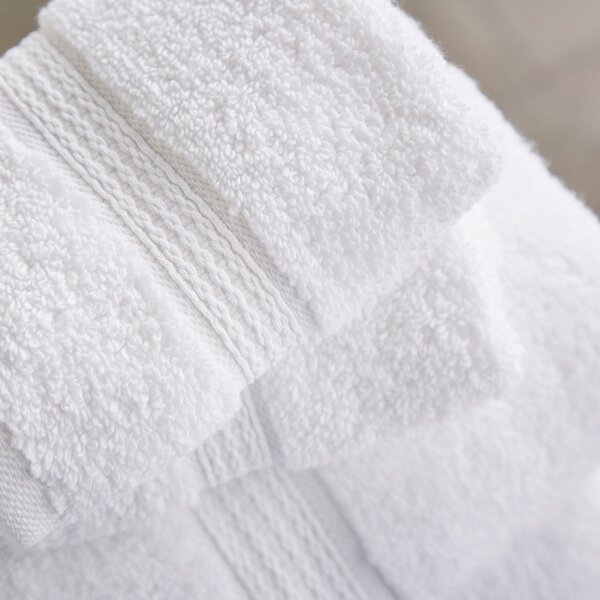 Set of 2 Plush Cotton Bath Sheets White