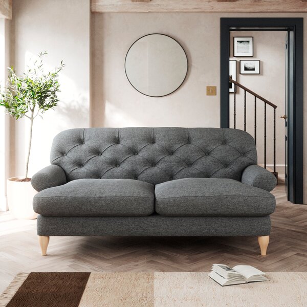 Canterbury 2 Seater Sofa Tonal Weave Charcoal