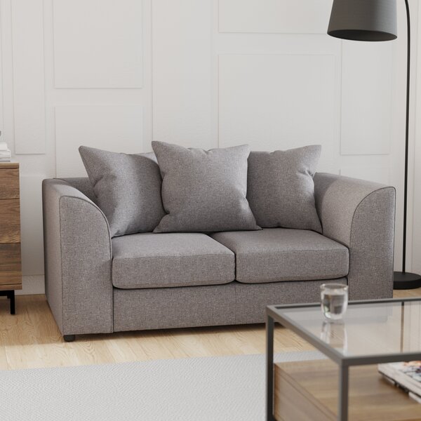 Blake Soft Texture Fabric 2 Seater Sofa Grey