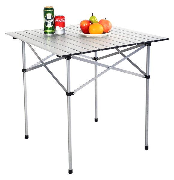 Roll Up Portable Folding Camping Aluminum Picnic Table