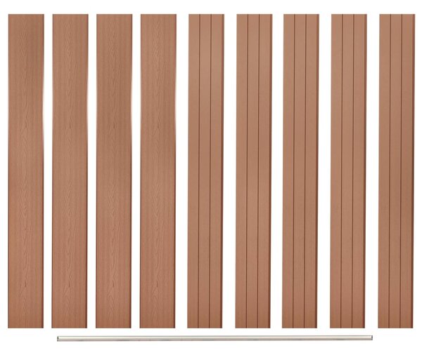 Replacement Fence Boards 9 pcs WPC 170 cm Brown