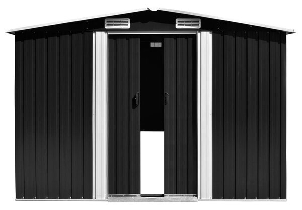 Garden Shed 257x580x181 cm Metal Anthracite