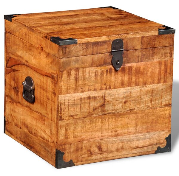 Storage Chest Cubic Rough Mango Wood