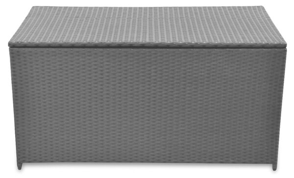 Garden Storage Box Black 120x50x60 cm Poly Rattan