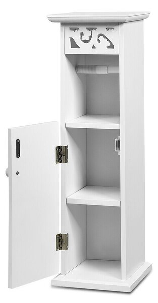Costway Freestanding Bathroom Cabinet with Toilet Roll Holder