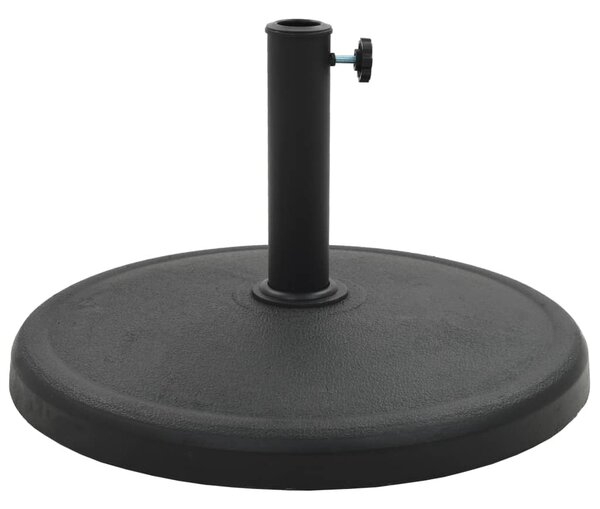 Parasol Base Round Polyresin 19 kg Black