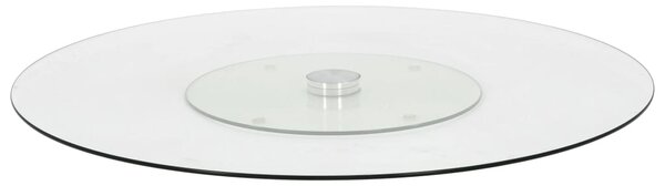 Rotating Serving Plate Transparent 60 cm Tempered Glass