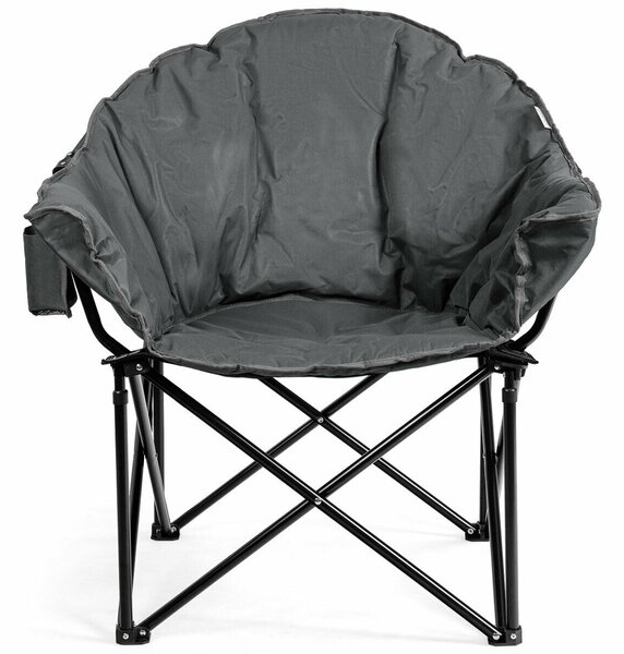 Padded Moon Chair with Bag-Grey