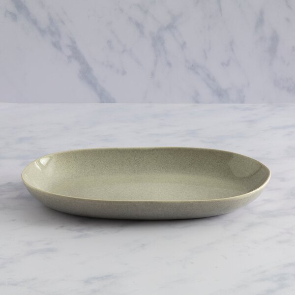 Amalfi Reactive Glaze Serve Platter, Grey Grey