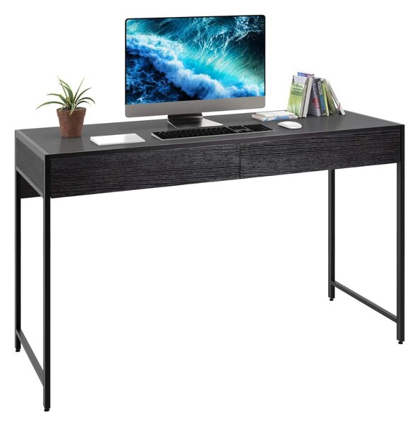 Wooden Computer Desk with 2 Drawers-Black