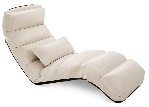 Folding Floor Sofa Chair / Ergonomic Floor Cushion-Beige
