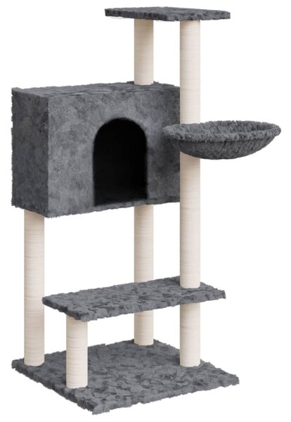 Cat Tree with Sisal Scratching Posts Dark Grey 108.5 cm