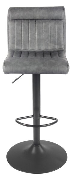 Felix Counter Adjustable Height Bar Stool, Faux Leather Grey