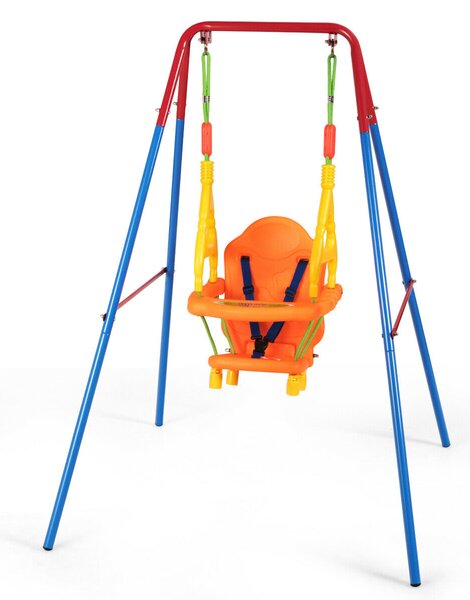 Folding Toddler Baby Outdoor Swing Chair Set with Safety Harness