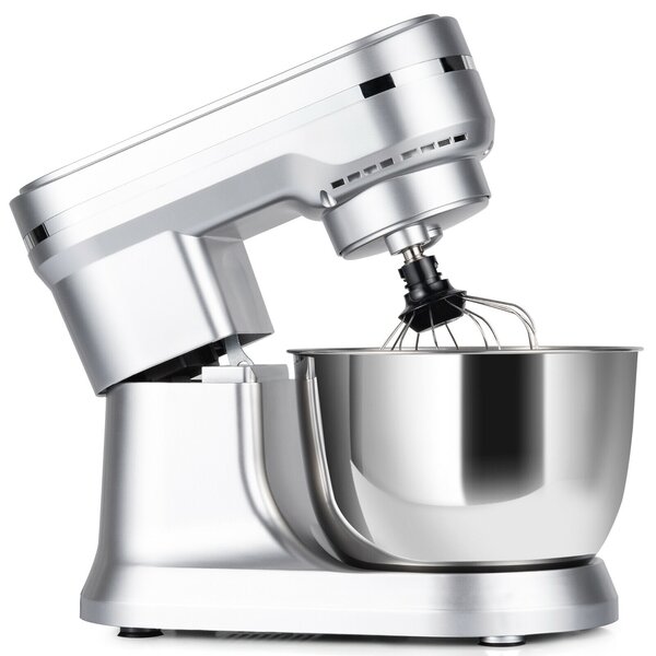 Electric Stand Food Mixer with 4.5L Stainless Steel Bowl-Silver
