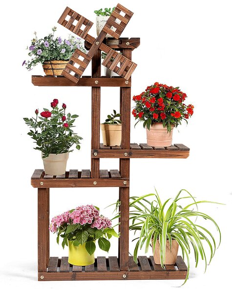 5 Tier Wooden Plant Stand for Indoors or Out