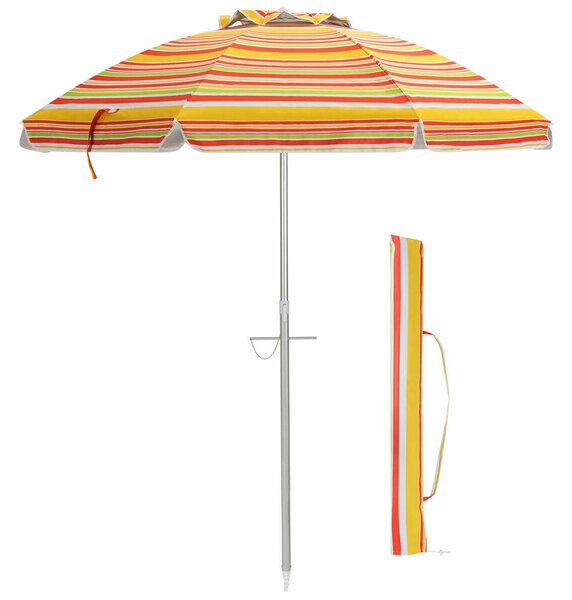 2m Sun Umbrella - Tilts with UPF 50+ Protection-Yellow