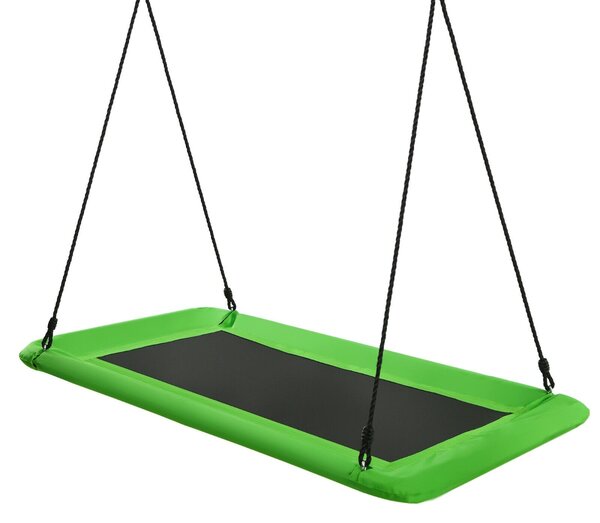 Large Adjustable Height Rectangular Swing Seat-Green