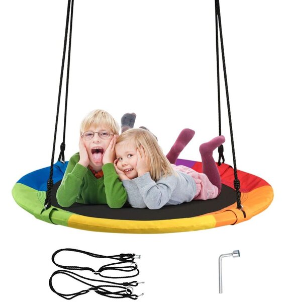 Child's Multi-Coloured Swing with Adjustable Height