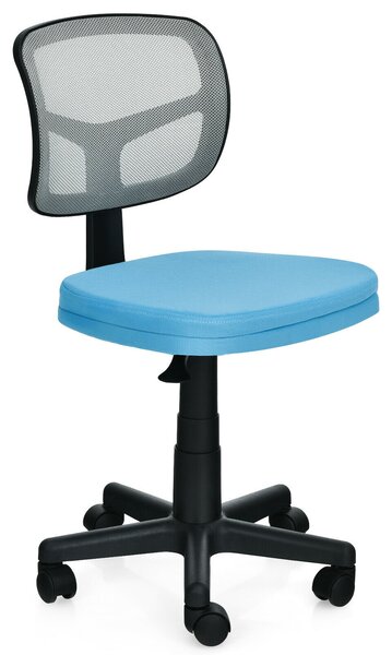 Low-Back Height Adjustment Office Chair-Blue