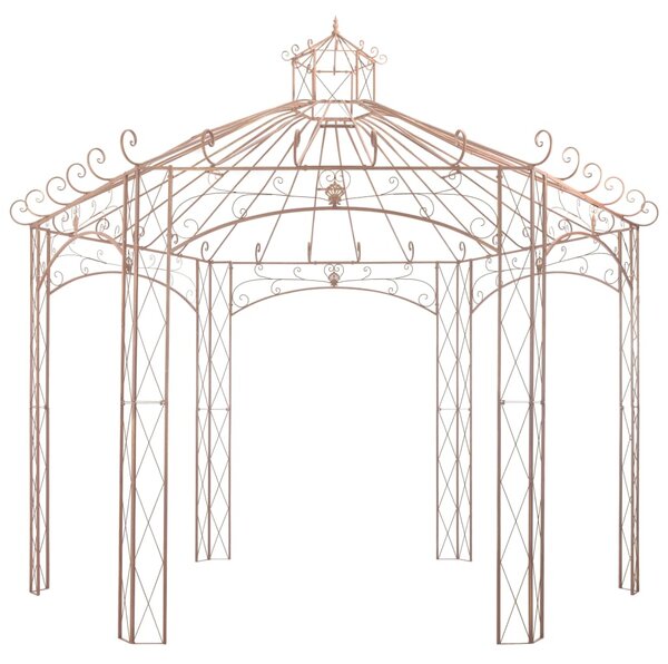 Garden Pavilion Antique Brown 4 m Iron